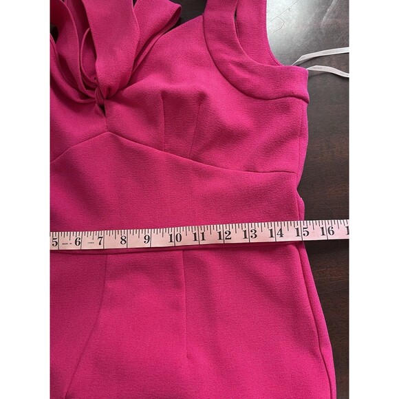 Julia Jordan Pink Bow Jumpsuit Size 6 - Picture 6 of 7
